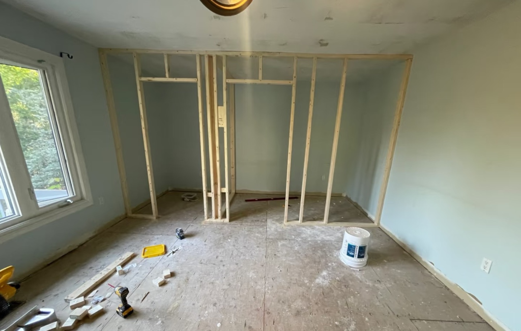 second master bedroom framing construction Aurora Ontario