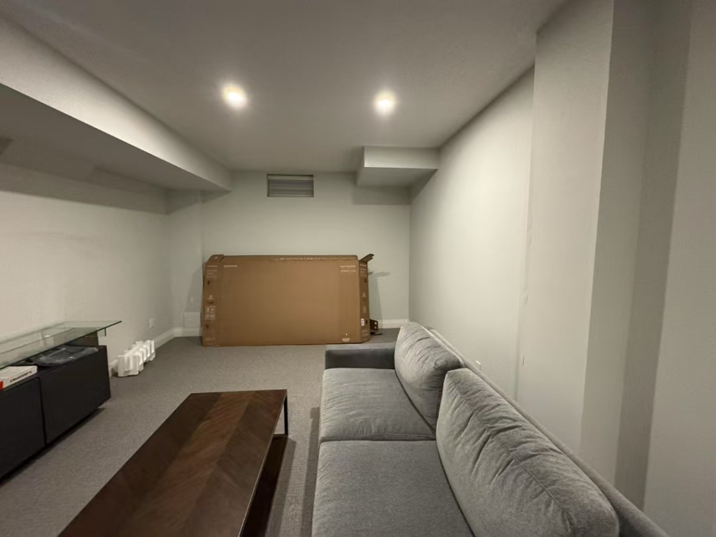 unfinished basement before renovation Richmond Hill Ontario