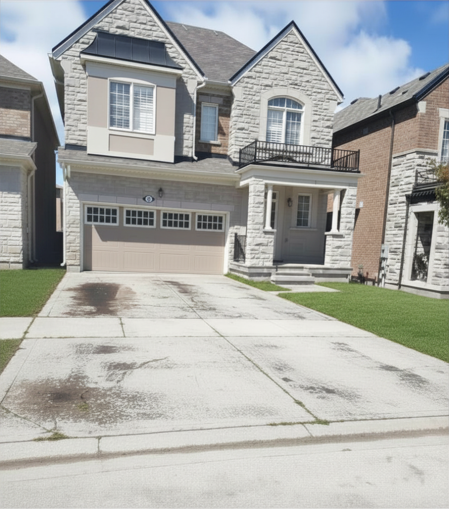 interlock driveway installation -Richmond Hill Ontario before renovation